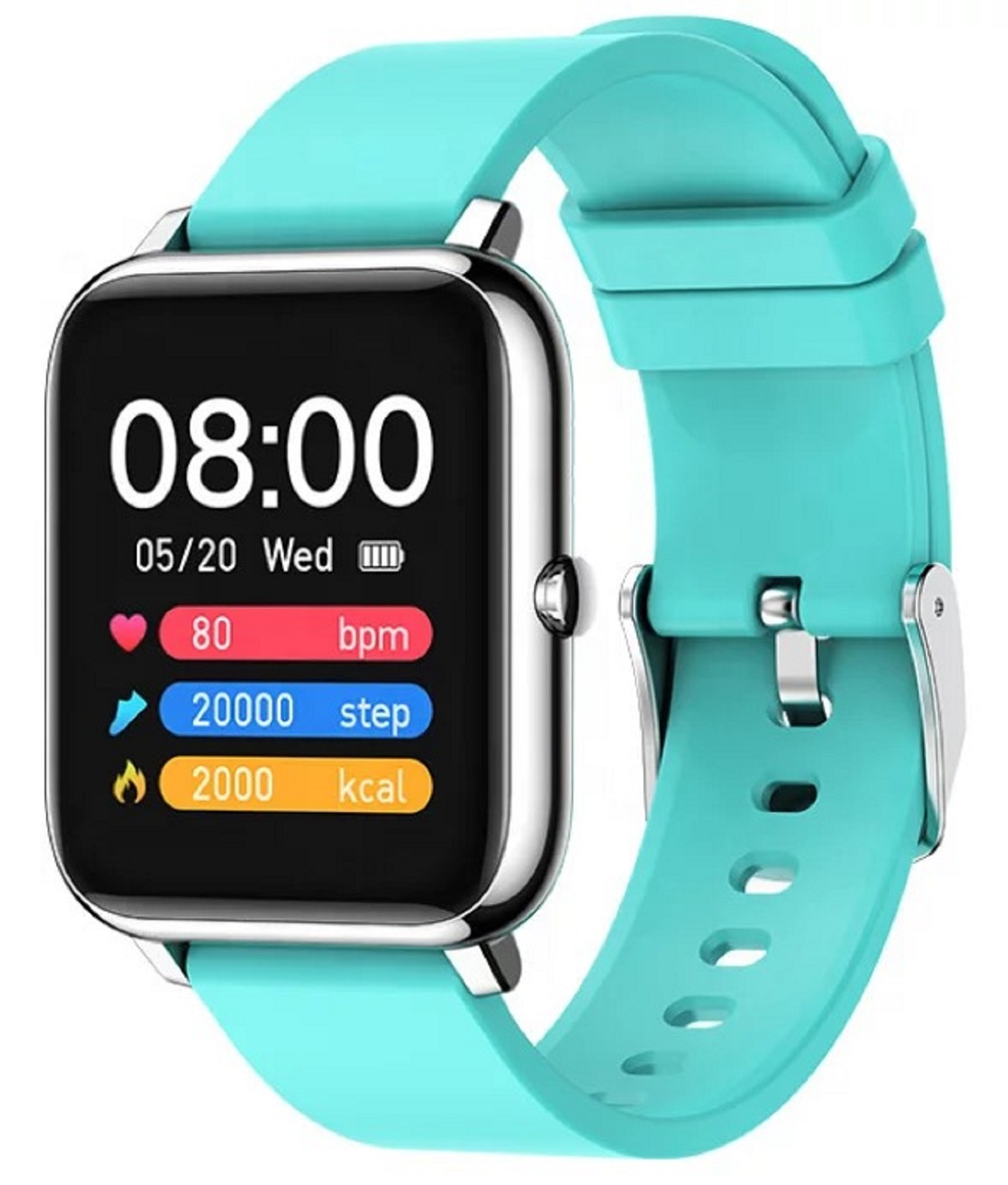 MIRUX T-P22 Blau Tracker Smartwach Fitness Watch Silikon, mm, Aliminium 170-240