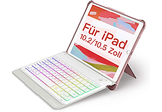 INATECK Tastatur Hülle für iPad 2020/2019(7/8th Gen) 10.2 Inch, iPad Air 3 und iPad Pro 10.5, mit Standfuß, iPad Tastatur