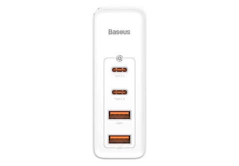 Baseus - GaN6 Pro Fast Wall Charger Ladegerät (100W) - 2x USB-C / 2x USB-A  - weiss