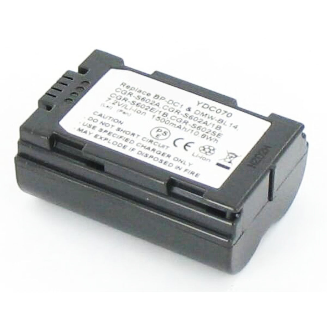 AGI Akku kompatibel mit Li-Ion, 1700 Li-Ion Panasonic Volt, CGR-S603E 7.2 mAh Digitalkameraakku