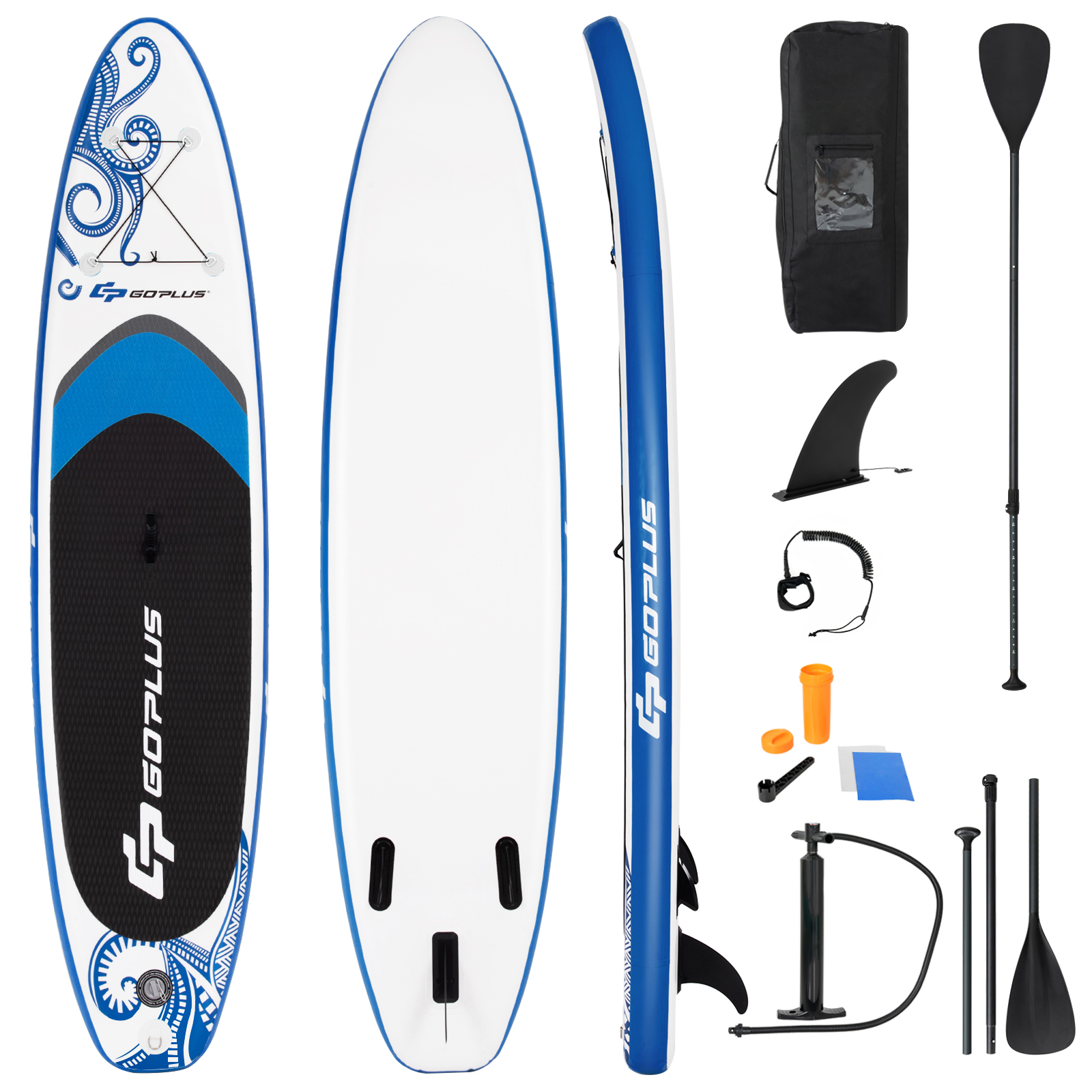 Board COSTWAY Grau Paddle, Up SUP Stand