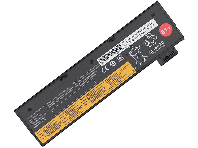 MOBILOTEC Akku kompatibel mit Lenovo 20H9-0002GE Li-Ion Akku, mAh 11.1 Volt, Li-Ion, 4400