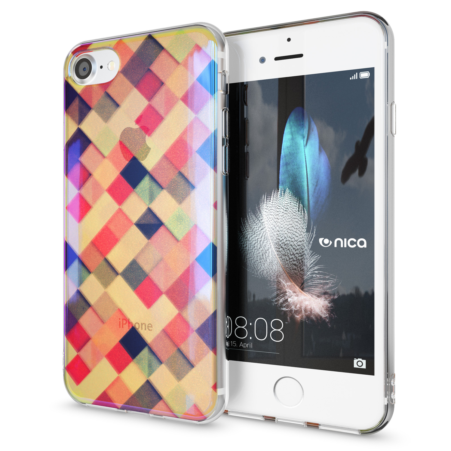 iPhone Hülle, 7 NALIA Silikon iPhone SE iPhone (2020), 8 Apple, Mehrfarbig Backcover,