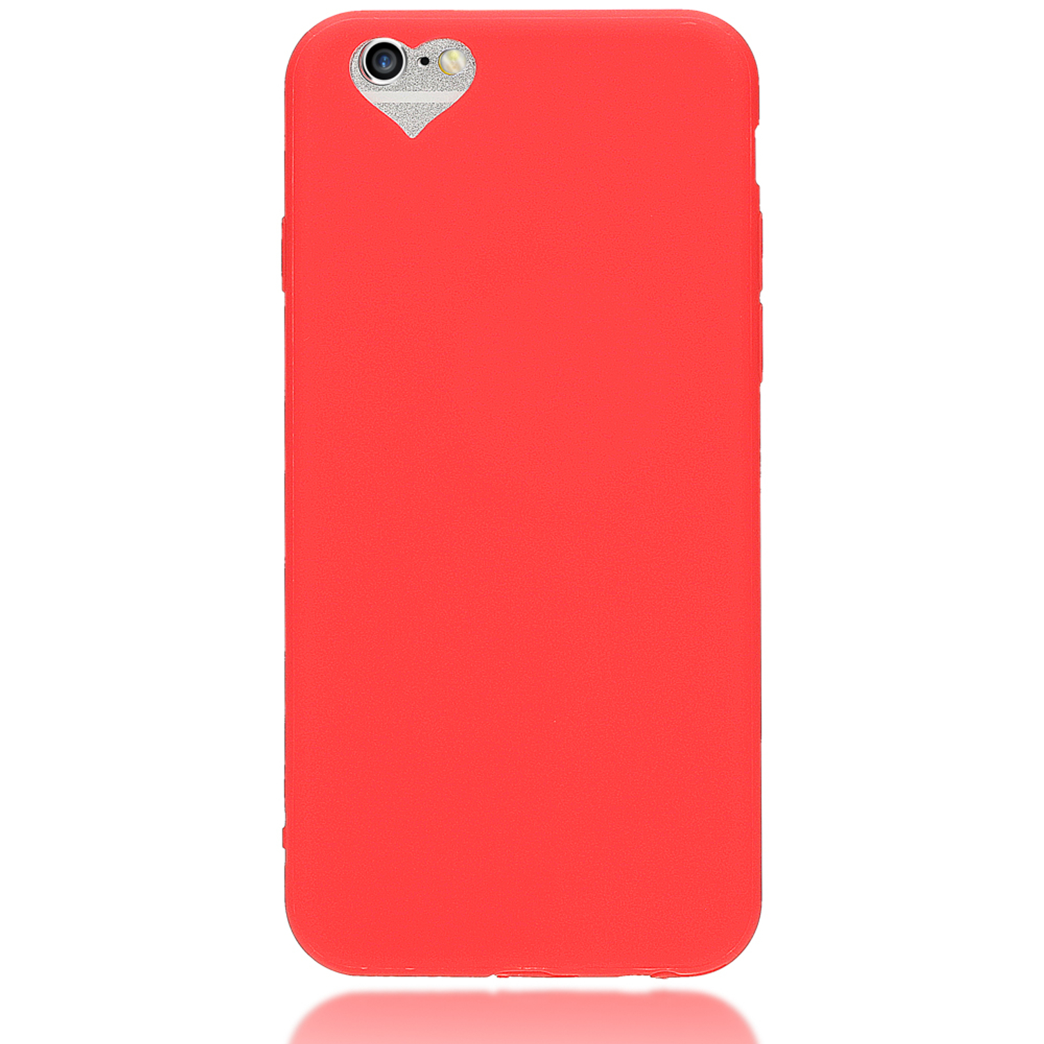 Rot iPhone NALIA Hülle, iPhone Apple, Silikon Backcover, 6s, Herz 6