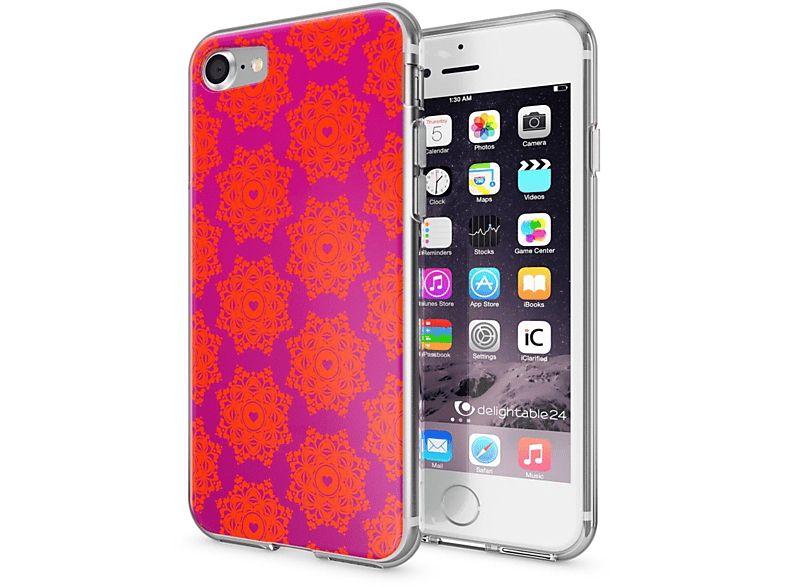 NALIA Motiv Silikon Hülle, Backcover, 7, Apple, Mehrfarbig iPhone
