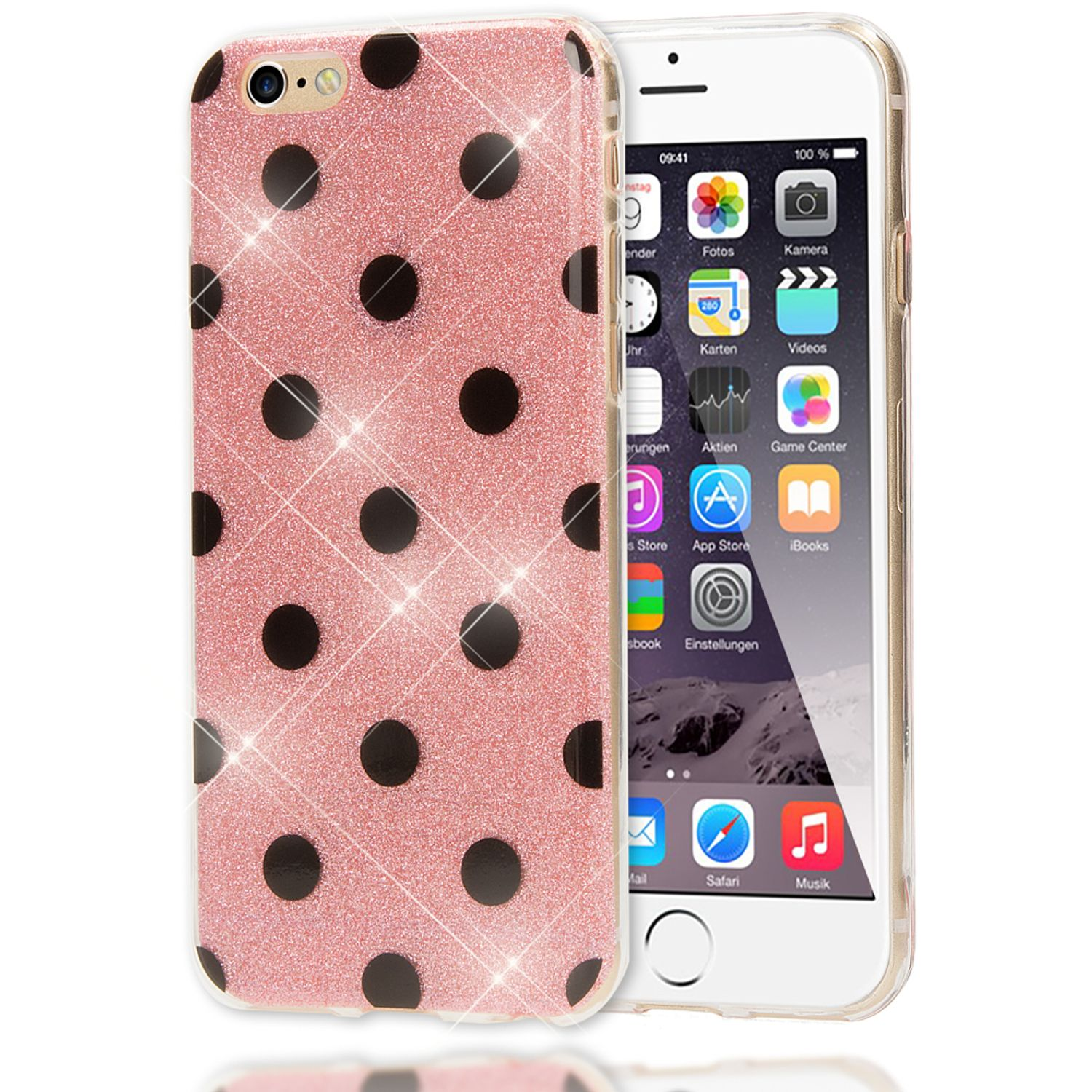 Backcover, Apple, 6s, Punkte Rosa iPhone iPhone Hülle, 6 NALIA