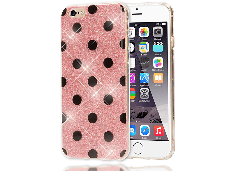 NALIA Punkte Hülle, Backcover, 6 iPhone 6s, iPhone Rosa Apple