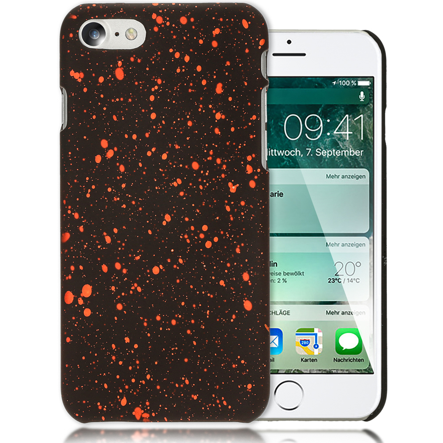 NALIA iPhone (2020), iPhone Backcover, SE 8 iPhone Orange Hülle, 7 Apple,