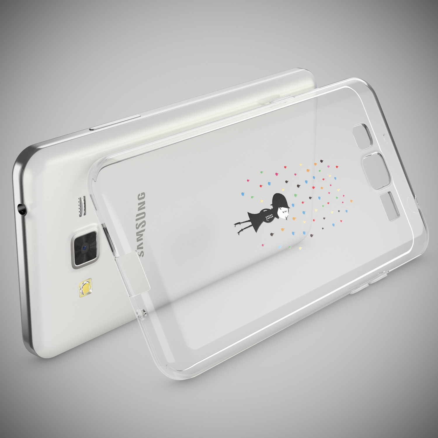 NALIA Motiv Backcover, Samsung, Prime, Grand Galaxy Silikon Mehrfarbig Hülle
