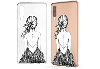 NALIA Motiv Silikon Hülle, Backcover, Samsung, Galaxy A7 (2018), Mehrfarbig