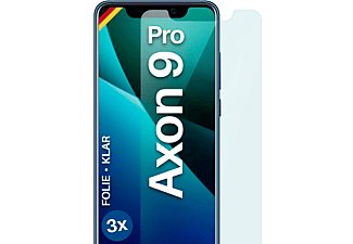 MOEX 3x Schutzfolie, klar Displayschutz(für ZTE Axon 9 Pro)