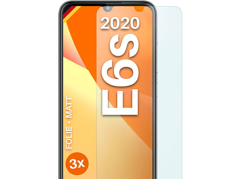 MOEX 3x (2020)/E6i) Motorola E6s Moto Schutzfolie, matt Displayschutz(für