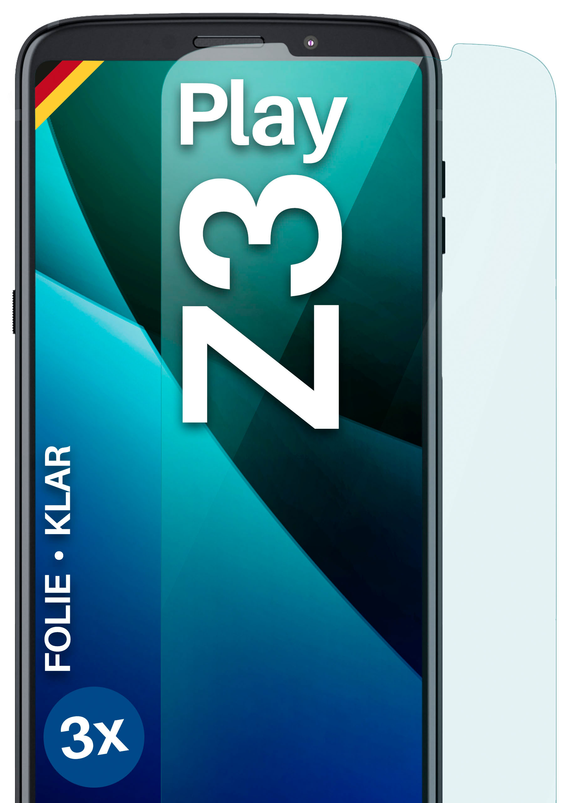 MOEX Z3 Schutzfolie, 3x Z3 Play) Moto klar Displayschutz(für / Lenovo