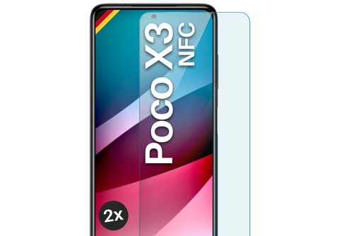 MOEX 2x Panzerglas - Schutzfolie, klar Schutzglas(für Xiaomi Poco X3 NFC / X3  Pro)