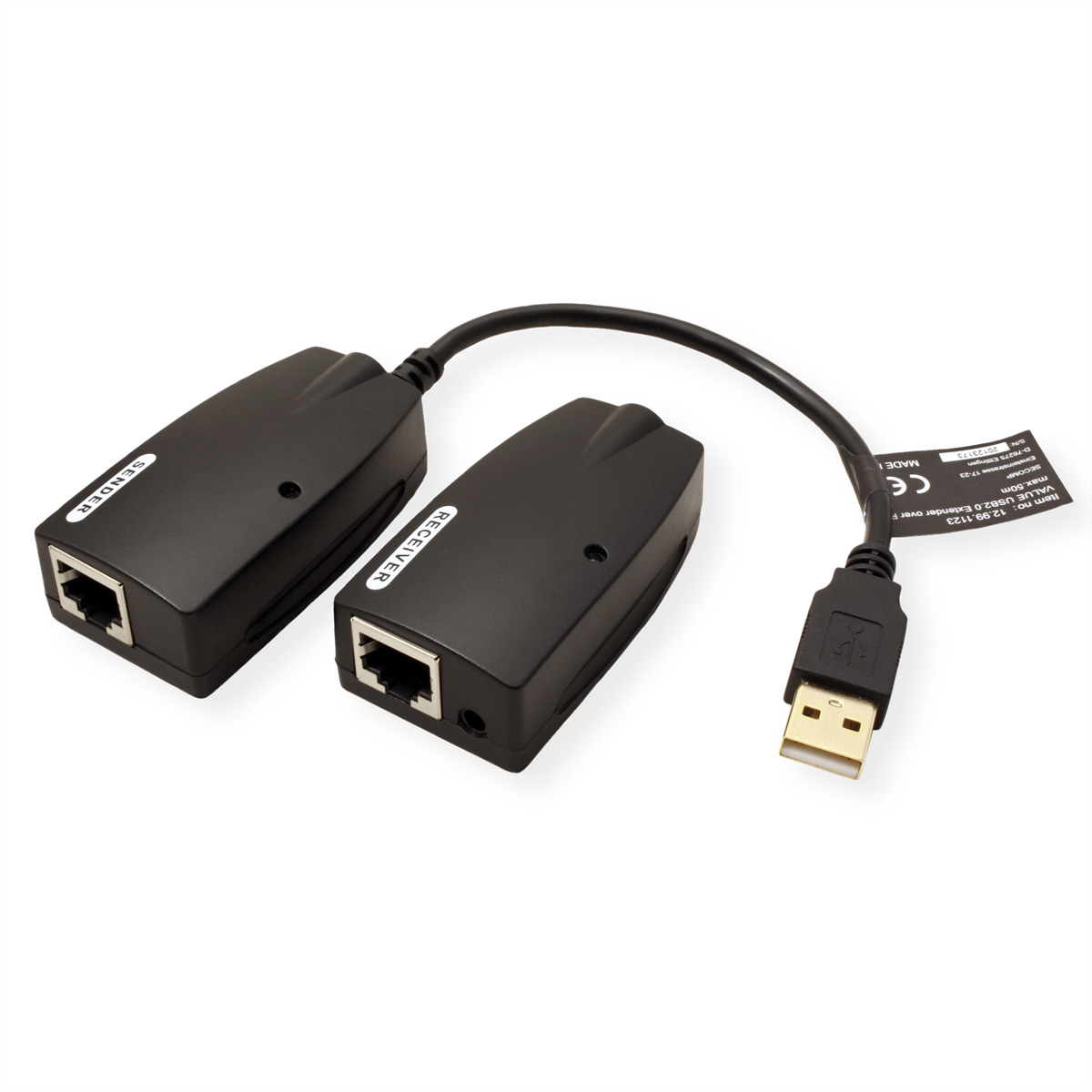 VALUE USB 2.0 Verlängerung 50m RJ45, max. über USB-Verlängerung
