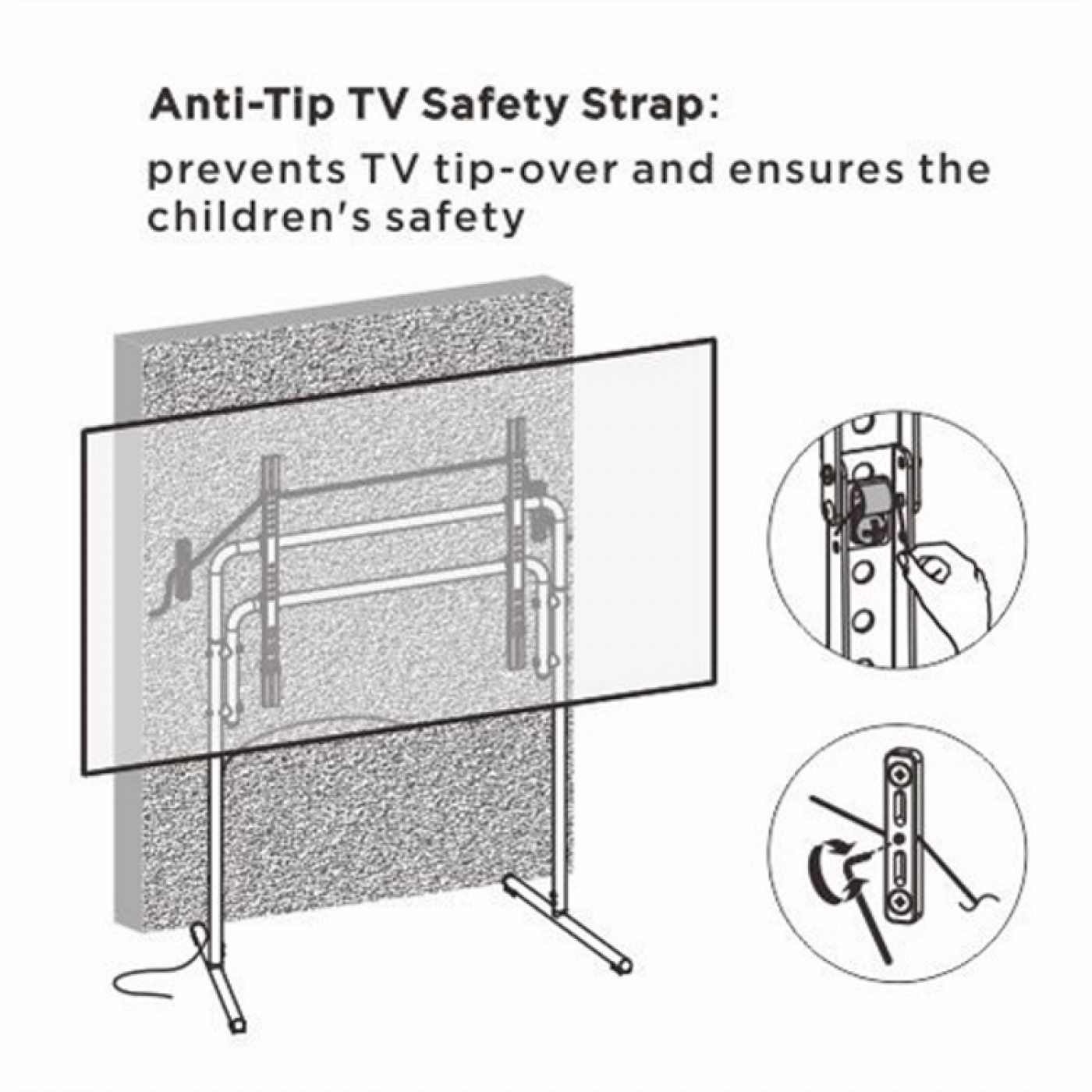 LUMFS15-46F-02 TV-Standfuß, VDD Schwarz