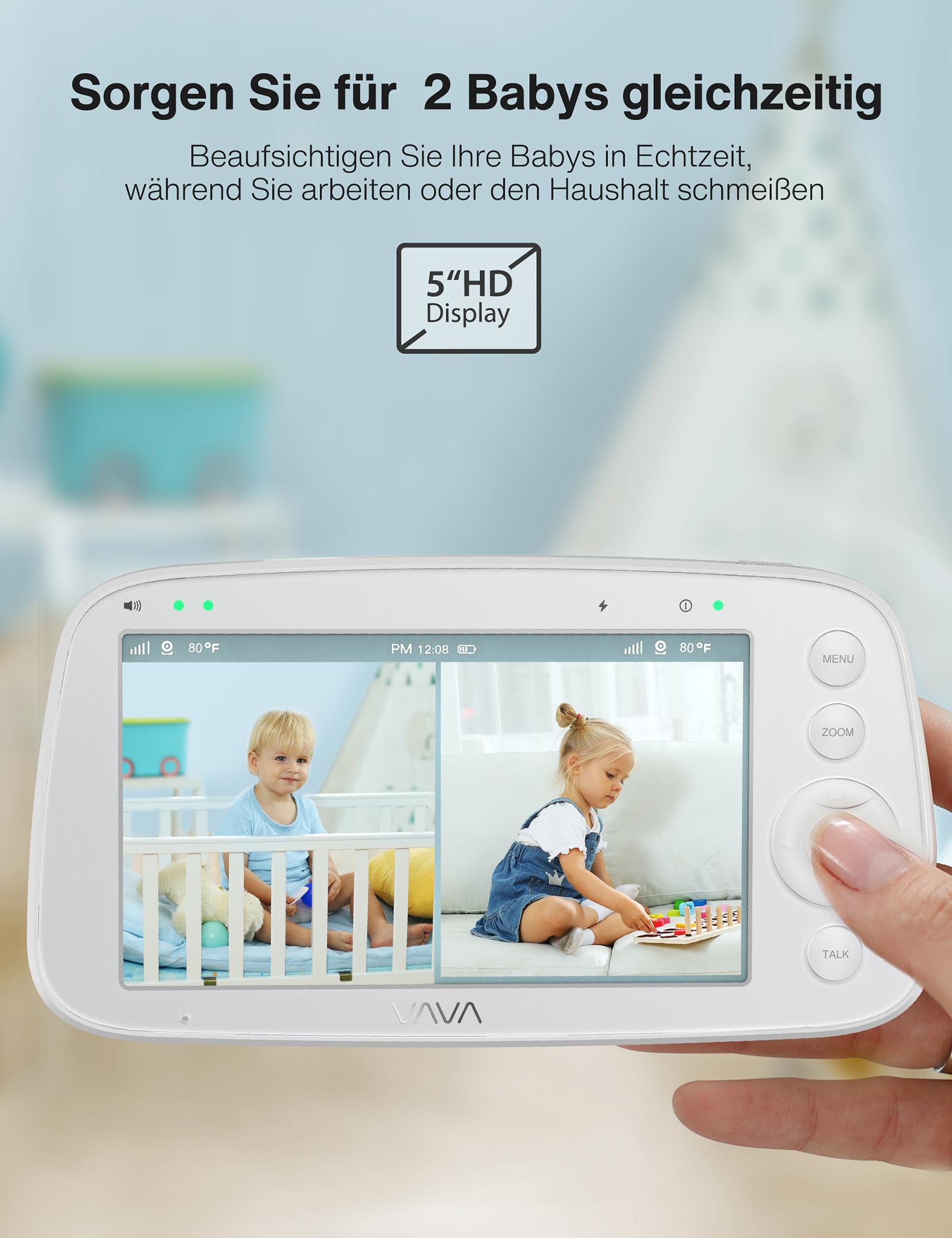 Baby Überwachung Kind mit für VAVA monitors zur Baby und Kameras 2