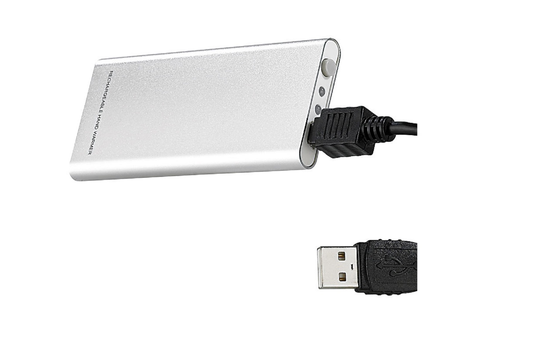 silber USB Taschenwärmer, USB Handwärmer AUVISIO