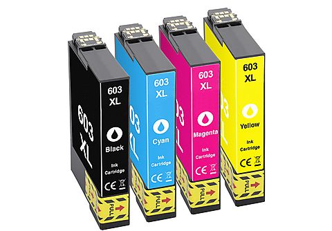 NINETEC 4er Set Patronen ersetzt Epson 603XL Tintenpatronen black, cyan,  magenta, yellow (C 13 T 03A14010, C 13 T 03A24010, C 13 T 03A34010, C 13 T  03A44010) | MediaMarkt