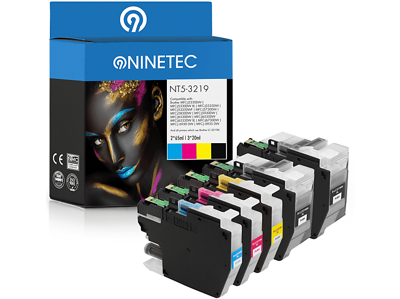 Ninetec Lc Tintenpatronen Black Cyan Magenta Yellow Lc Xl Bk Lc Xl C Lc