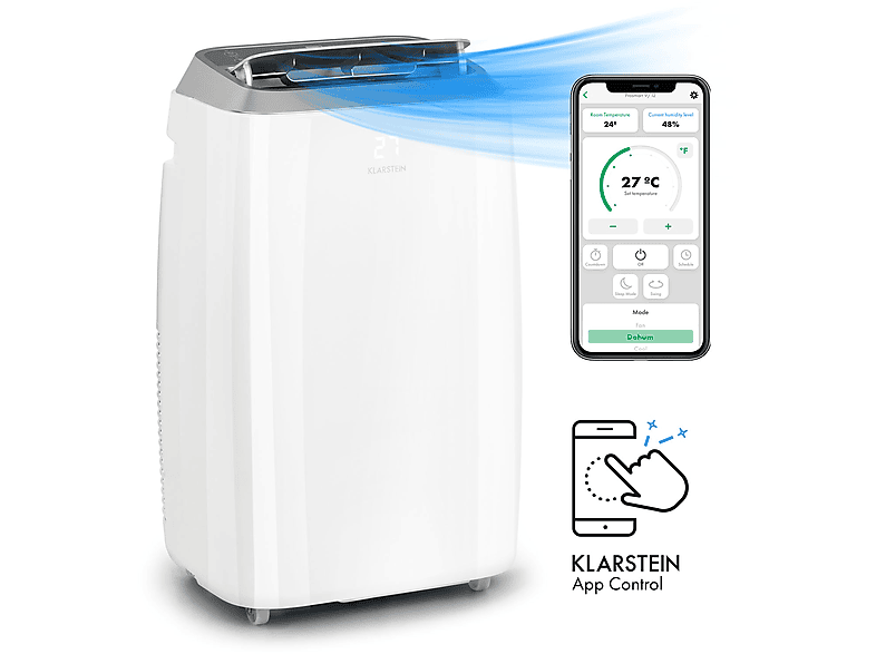 KLARSTEIN Iceblock Prosmart Klimagerät Weiß (Max. Raumgröße 59 m², EEK