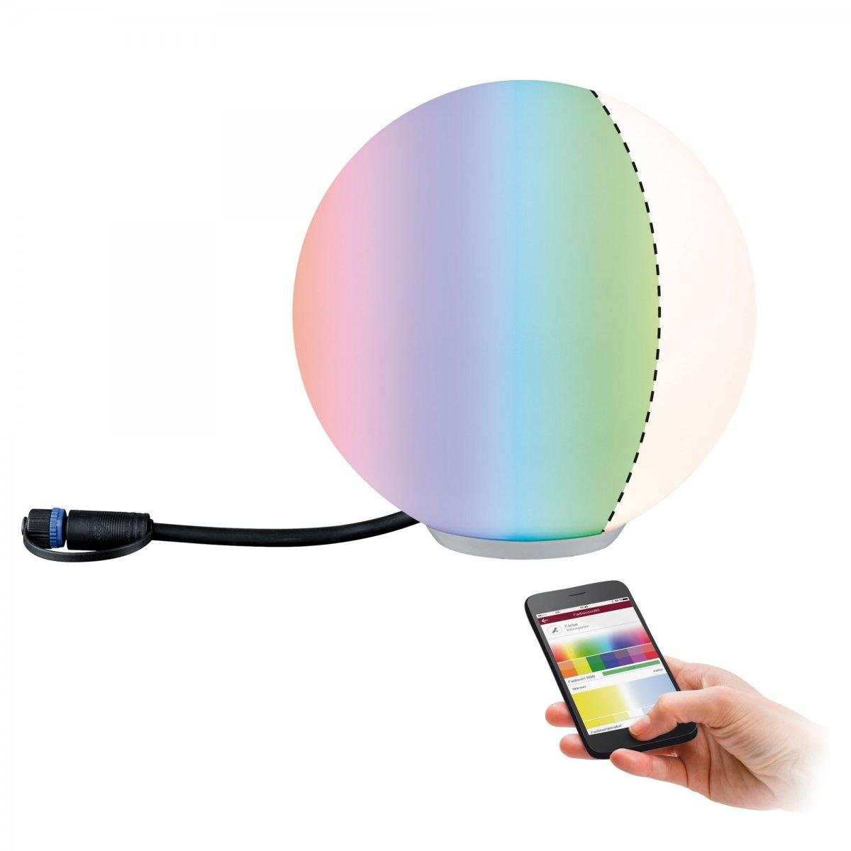 Globe RGBW|Tunable Lichtobjekt & White Lichtobjekt Shine LICHT Farbwechsel Plug PAULMANN