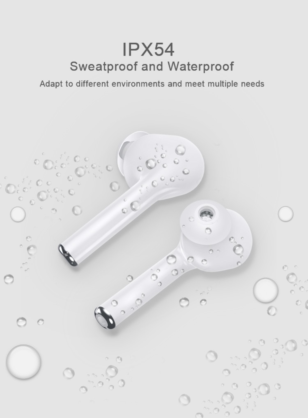 Kopfhörer, Bluetooth Weiß M2-TEC Kopfhörer In-ear