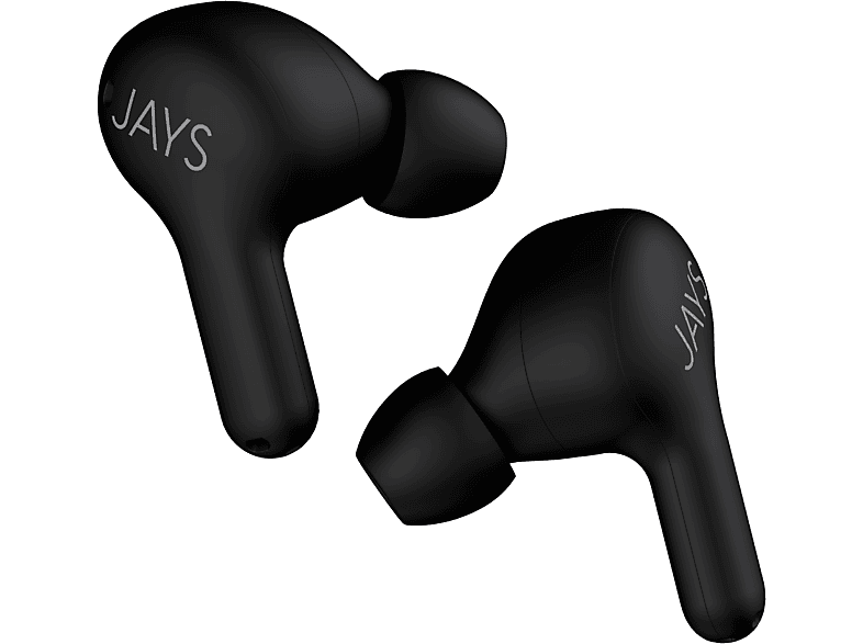 JAYS t-seven Active Noise Cancelling (ANC) True Wireless Bluetooth Kopfhörer bis zu 20h Akkulaufzeit, In-ear Bluetooth Kopfhörer Bluetooth schwarz