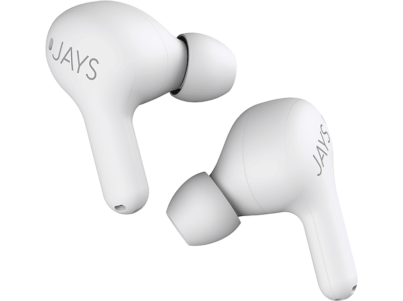 JAYS t-seven Active Noise bis 20h Bluetooth Kopfhörer weiß True Cancelling Kopfhörer (ANC) Akkulaufzeit, In-ear zu Wireless Bluetooth Bluetooth