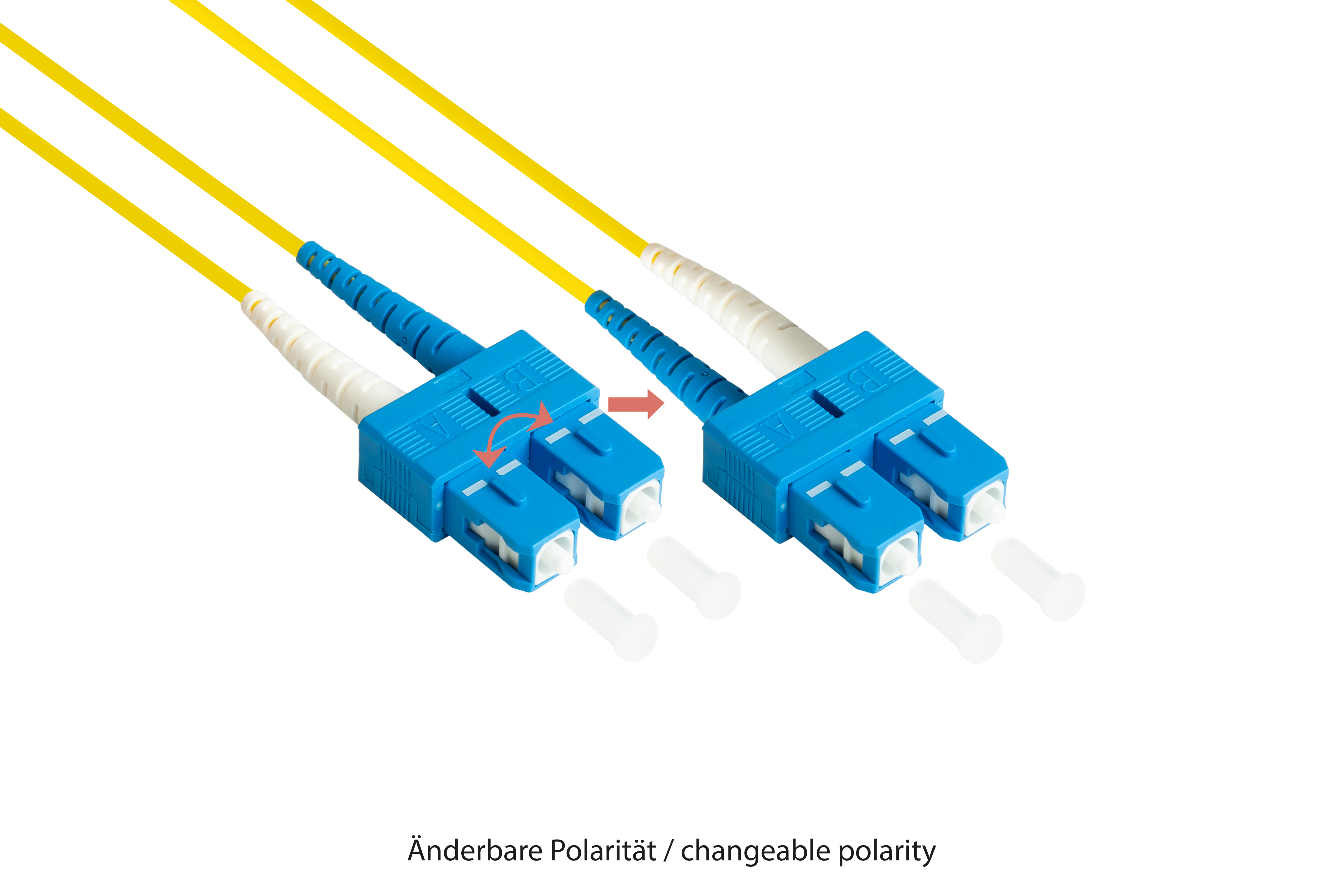 LSZH, LWL GOOD 9/125) Netzwerkkabel, Duplex Polarität, (Singlemode, LC/SC, OS2 m CONNECTIONS austauschbare 15