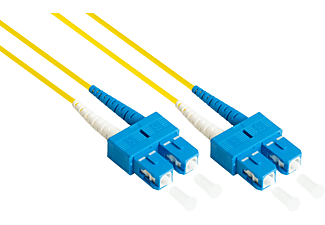GOOD CONNECTIONS LWL Duplex OS2 (Singlemode, 9/125) SC/SC, LSZH, austauschbare Polarität, Netzwerkkabel, 10 m