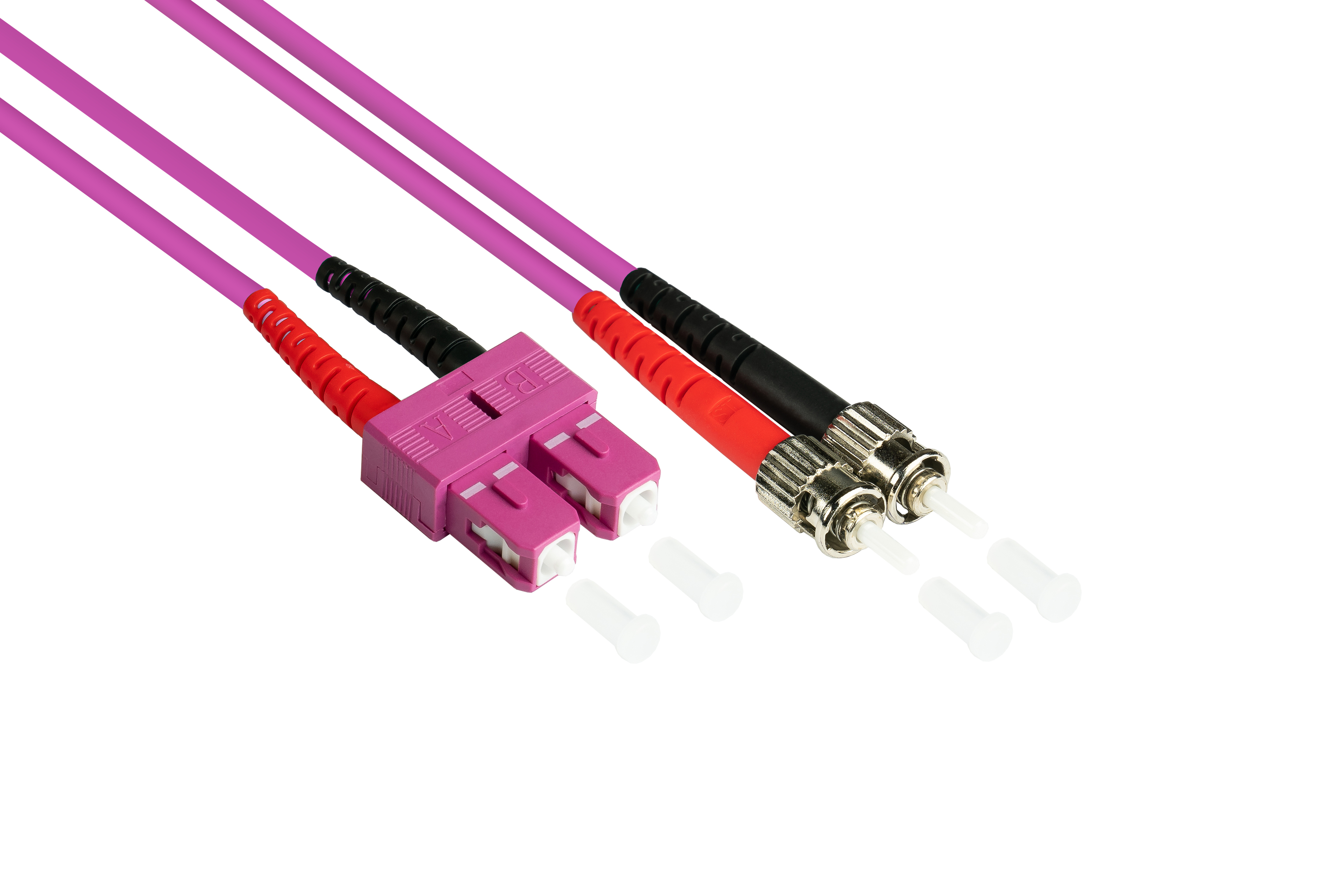 GOOD CONNECTIONS LWL 0,5 (Multimode, LSZH, SC/ST, Duplex OM4 Polarität, m austauschbare Netzwerkkabel, 50/125)