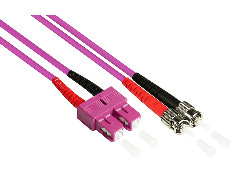 KABELMEISTER LWL Duplex OM4 (Multimode, 50/125) SC/ST, LSZH, austauschbare Polarität, Netzwerkkabel, 10 m