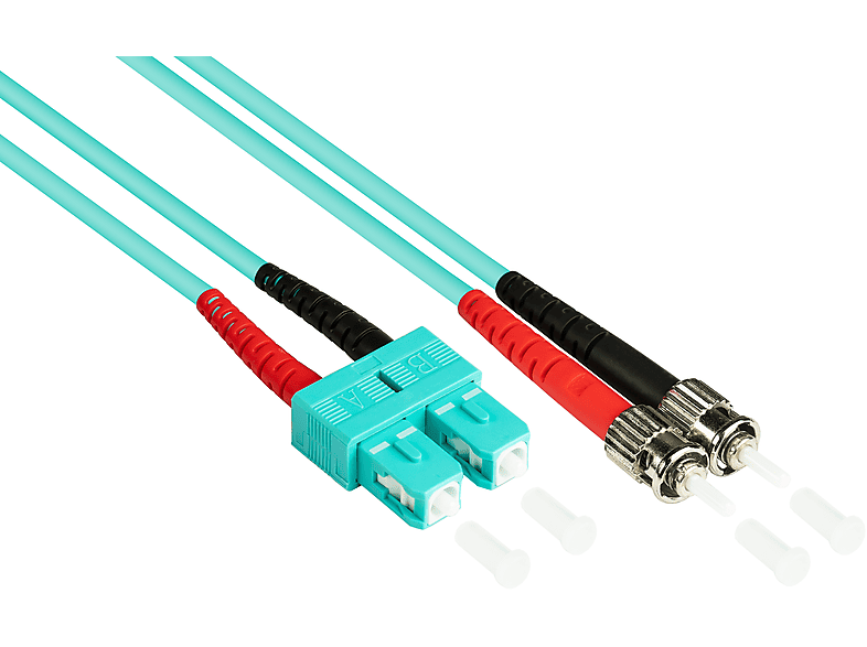 GOOD CONNECTIONS LWL Duplex OM3 (Multimode, 50/125) SC/ST, LSZH, austauschbare Polarität, Netzwerkkabel, 20 m