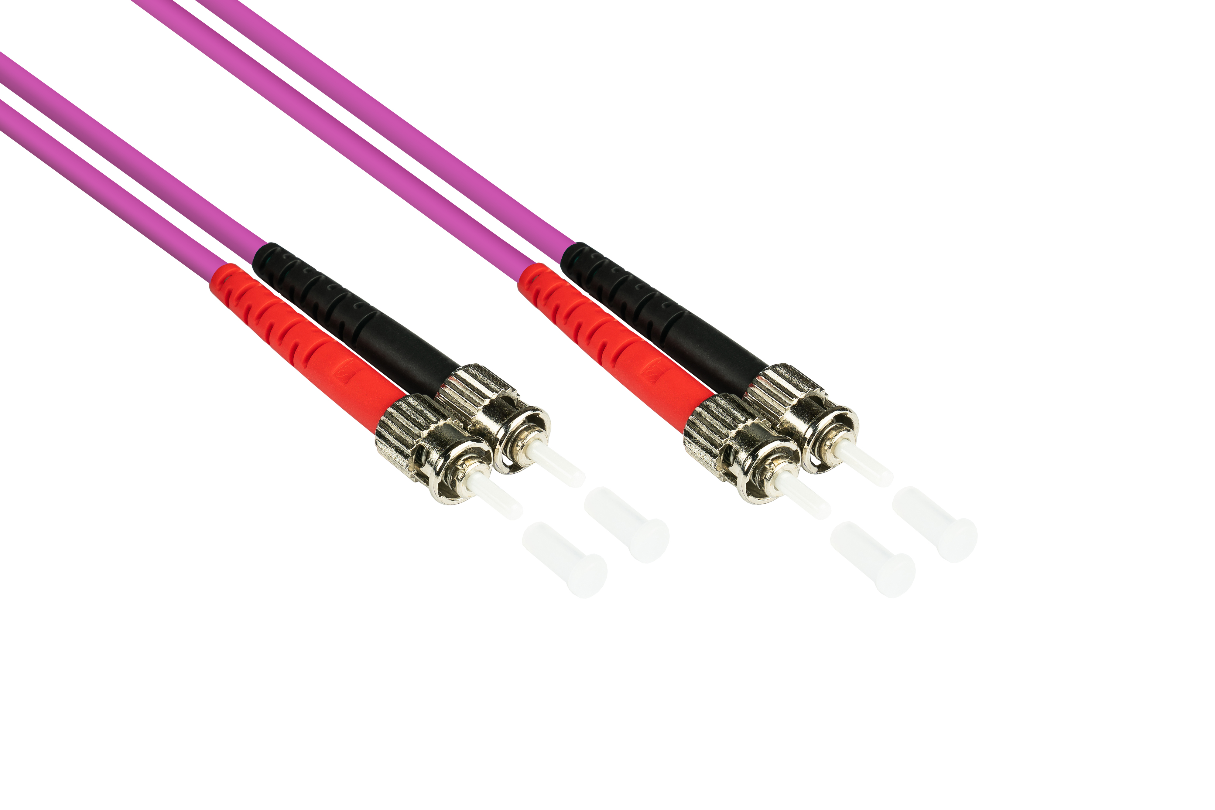 GOOD CONNECTIONS 1 OM4 Duplex Netzwerkkabel, ST/ST, 50/125) LWL m LSZH, (Multimode