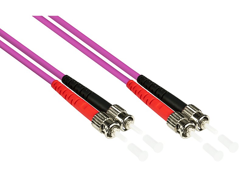 GOOD CONNECTIONS LWL Duplex Netzwerkkabel, OM4 LSZH, ST/ST, 1 (Multimode, 50/125) m
