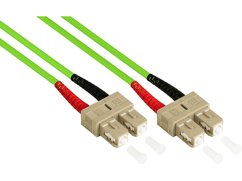GOOD CONNECTIONS LWL Duplex Netzwerkkabel, SC/SC, m Polarität, austauschbare OM5 LSZH, (Multimode, 5 50/125)