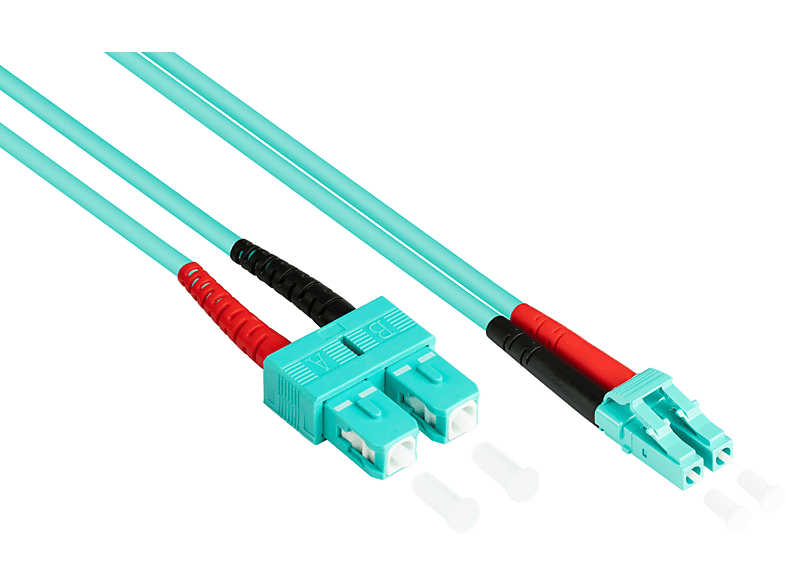 GOOD CONNECTIONS Netzwerkkabel, austauschbare m Polarität, LSZH, (Multimode, 5 OM3 Duplex LWL LC/SC, 50/125)