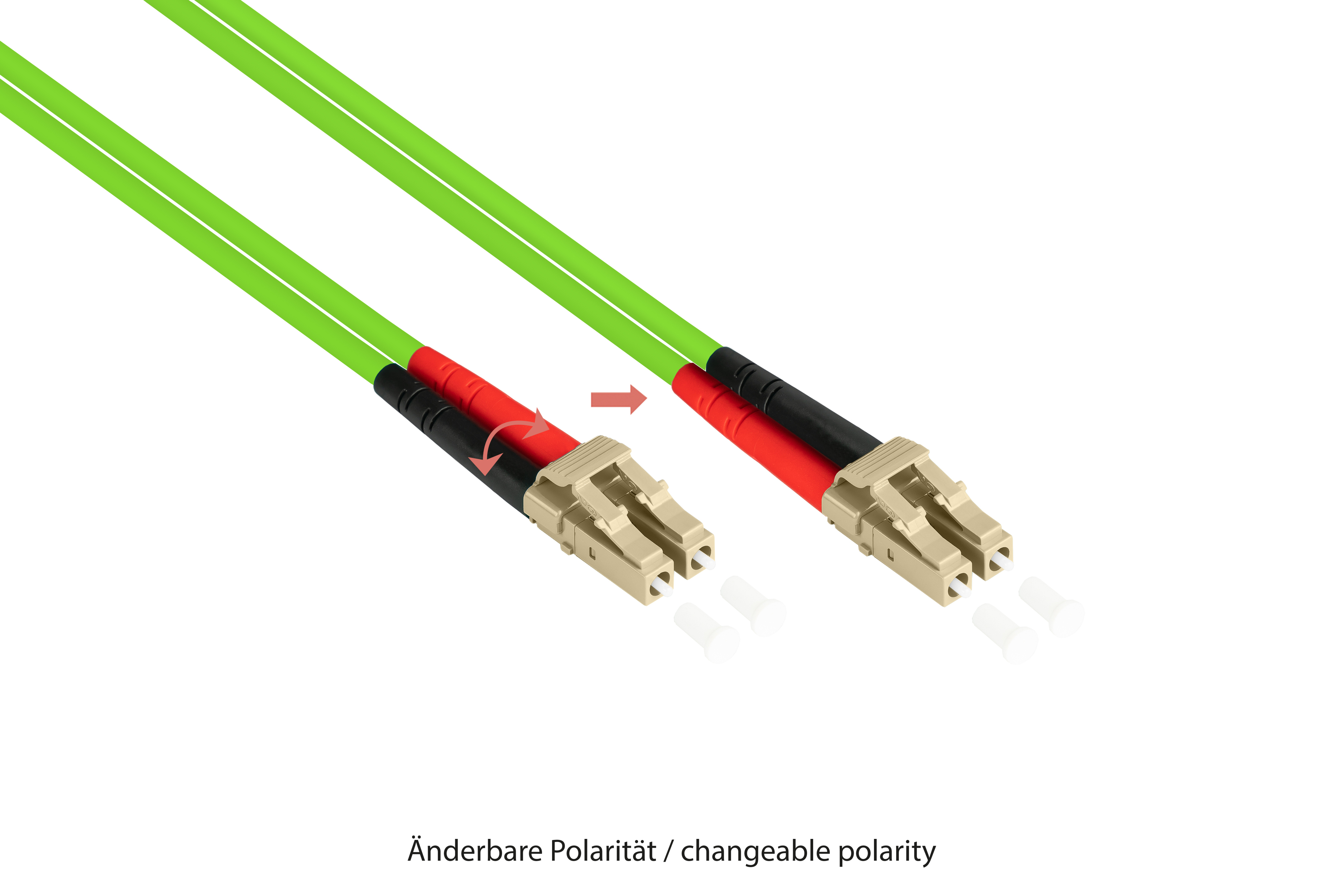 GOOD CONNECTIONS (Multimode, Duplex Polarität, 50/125) m austauschbare Netzwerkkabel, LSZH, OM5 7,5 LC/LC, LWL