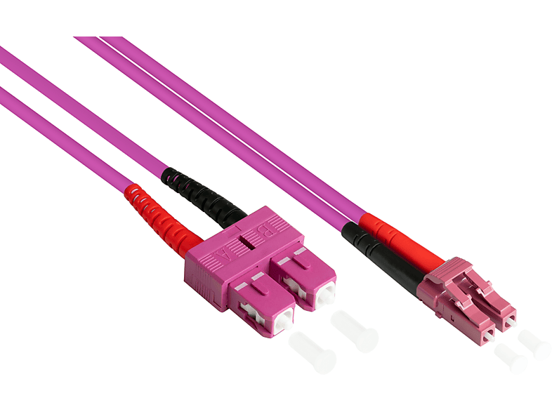 GOOD CONNECTIONS LWL Duplex OM4 50/125) Netzwerkkabel, austauschbare (Multimode, 0,5 m LC/SC, LSZH, Polarität