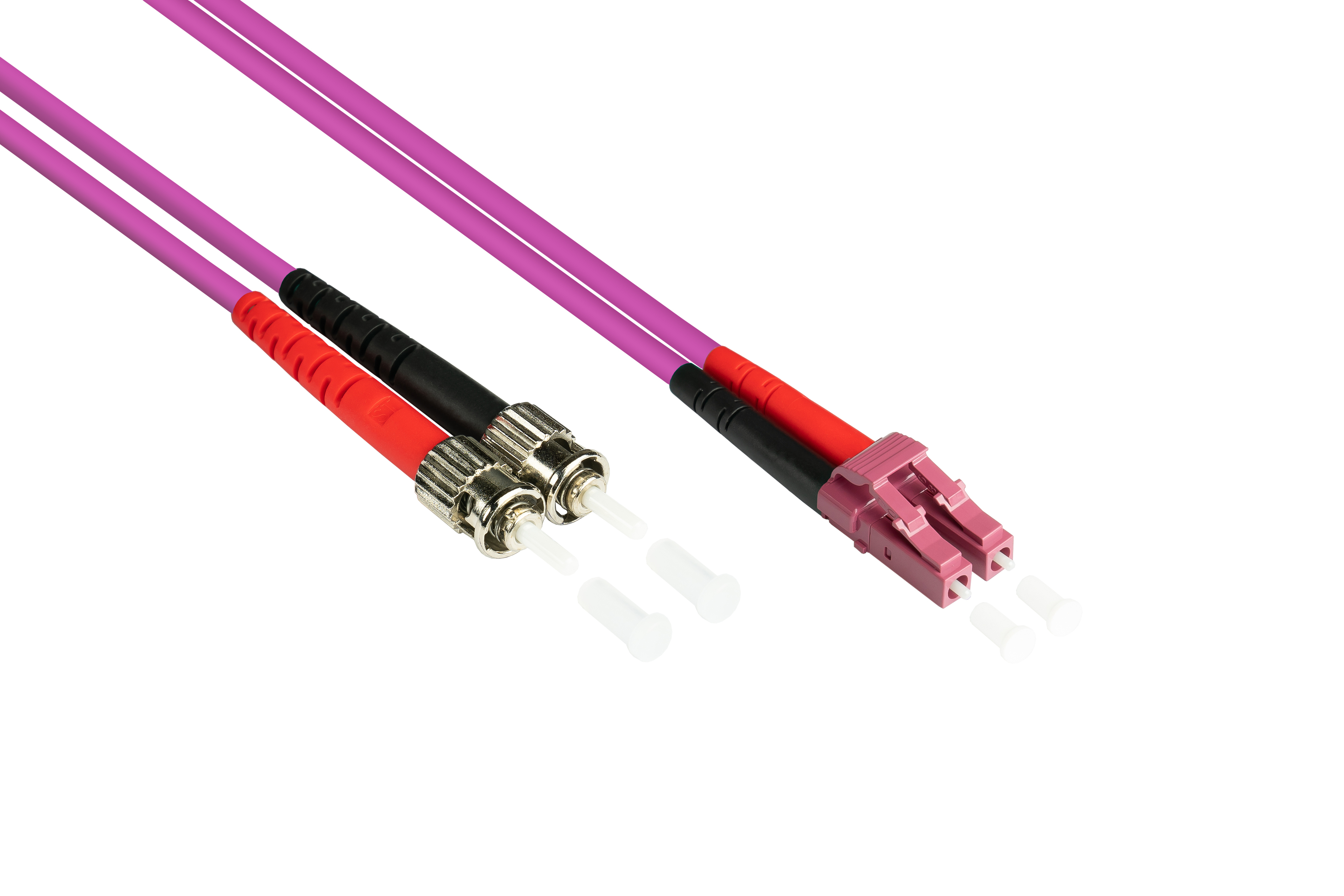 GOOD CONNECTIONS LWL Netzwerkkabel, austauschbare OM4 Polarität, LC/ST, m Duplex (Multimode, 50/125) LSZH, 1