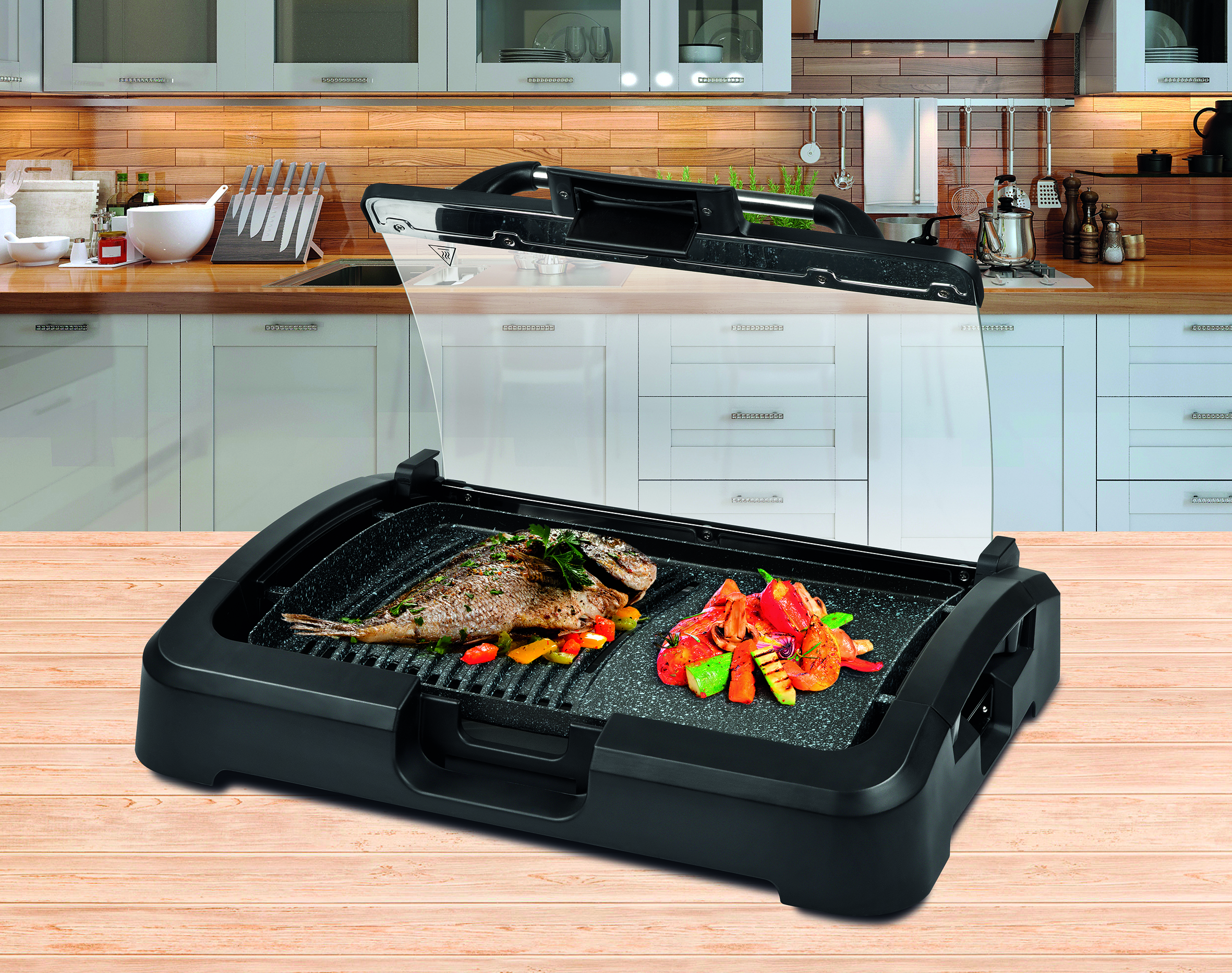 TREVIDEA G1012900 Grill, schwarz (2200 Watt)