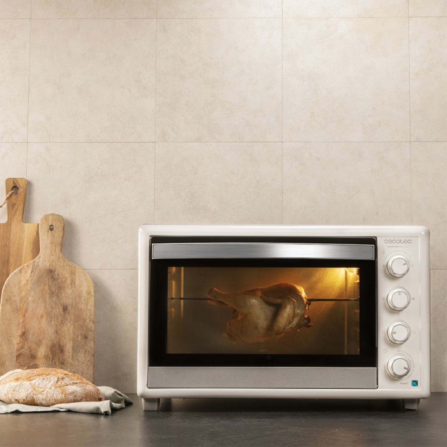 Watt, Schlitze: 890 0) Toaster Bake&Toast Weiß Gyro CECOTEC (2200