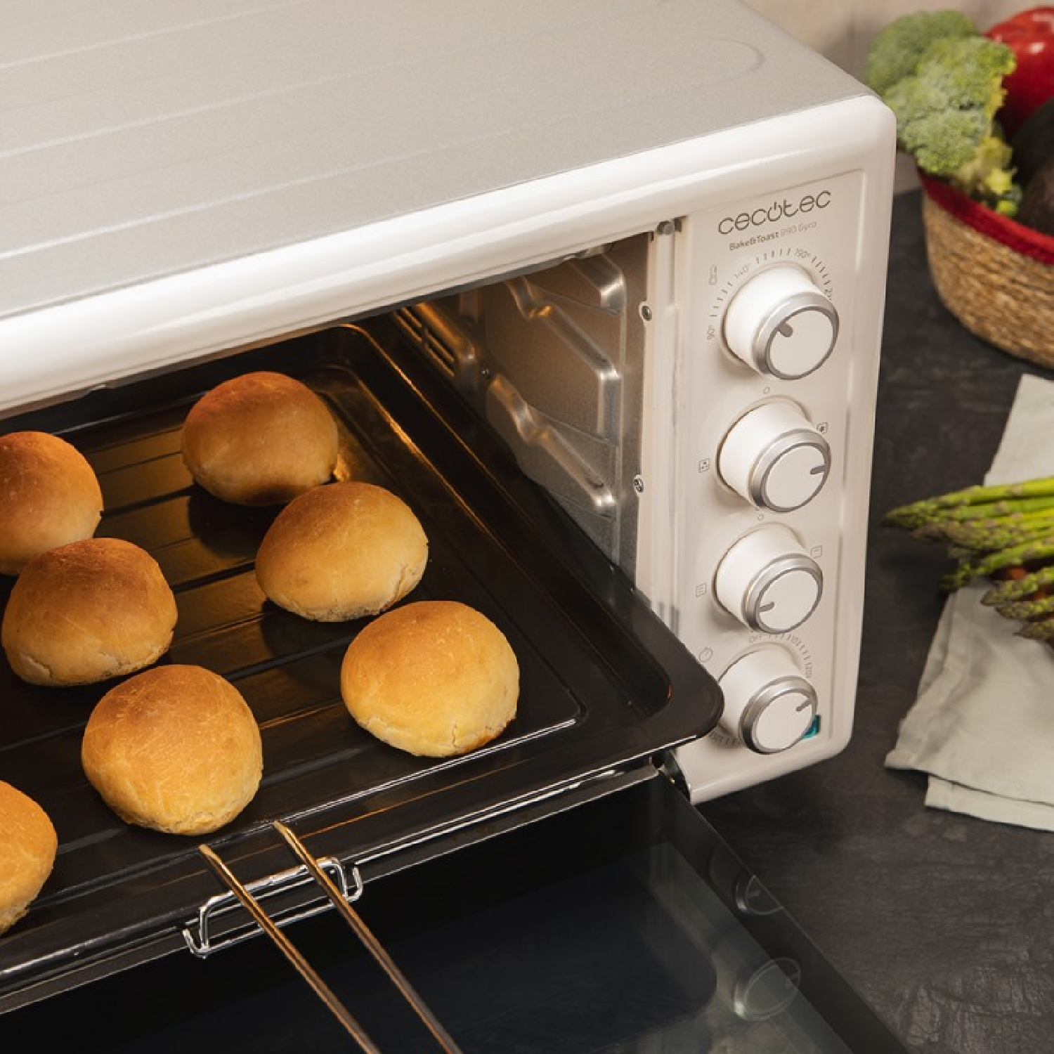 CECOTEC Bake&Toast 890 Gyro Toaster 0) Weiß Watt, (2200 Schlitze