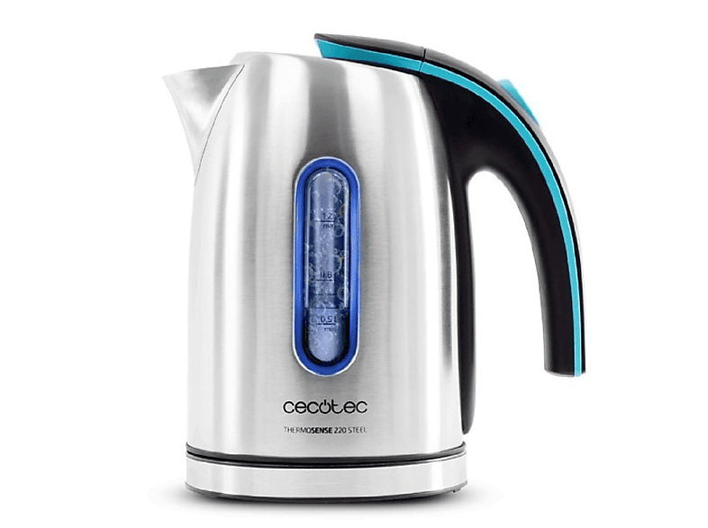 Hervidor de agua - CECOTEC ThermoSense 270 Steel, 1850 W, 1.7 l