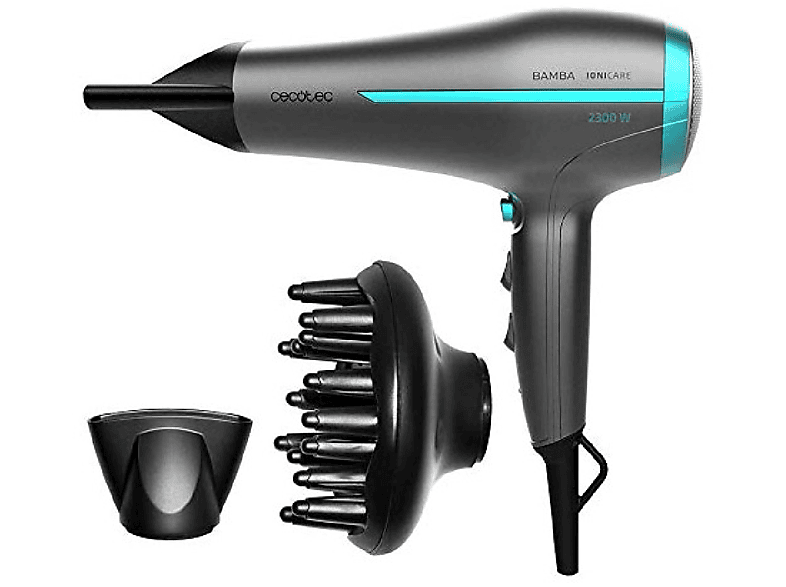 Metallisch IoniCare Watt) (1950 Black HairDryer Aura 5200 CECOTEC