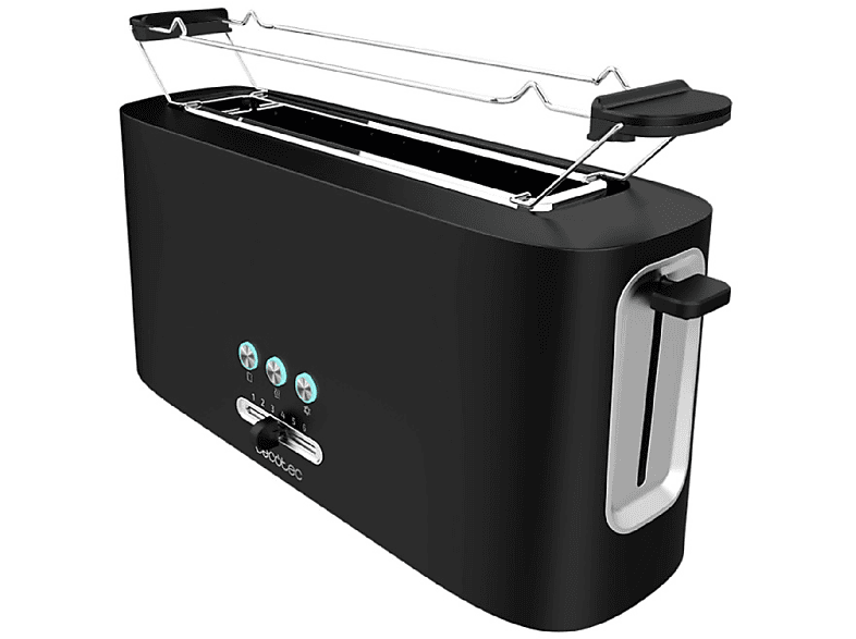 Tostadora - CECOTEC VisionToast, 1260 W, 1 ranuras, Black