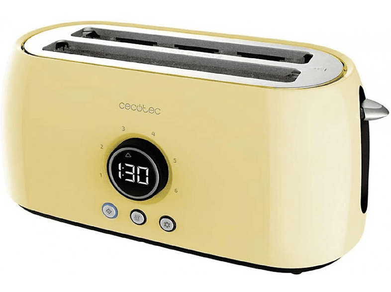 CECOTEC ClassicToast 15000 Yellow Extra Double Toaster Metallisch (1250 Watt, Schlitze: 2)