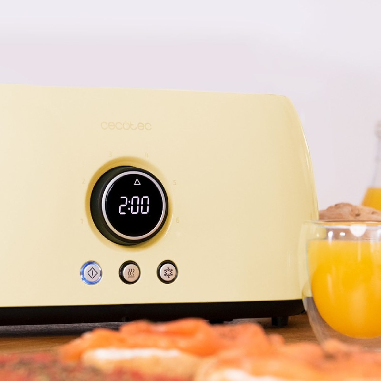 Double Yellow 2) Extra Watt, Metallisch ClassicToast 15000 (1250 CECOTEC Schlitze: Toaster