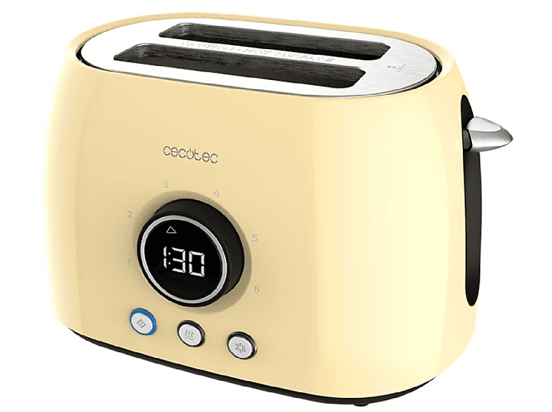 CECOTEC ClassicToast 8000 Yellow Metallisch (800 Toaster 2) Watt, Schlitze: Double